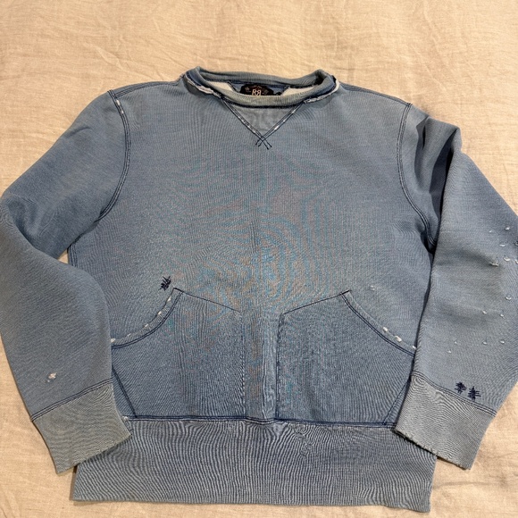 RRL Other - RRL Sweatshirt (*one of a kind*); Faded Indigo Blue; Medium